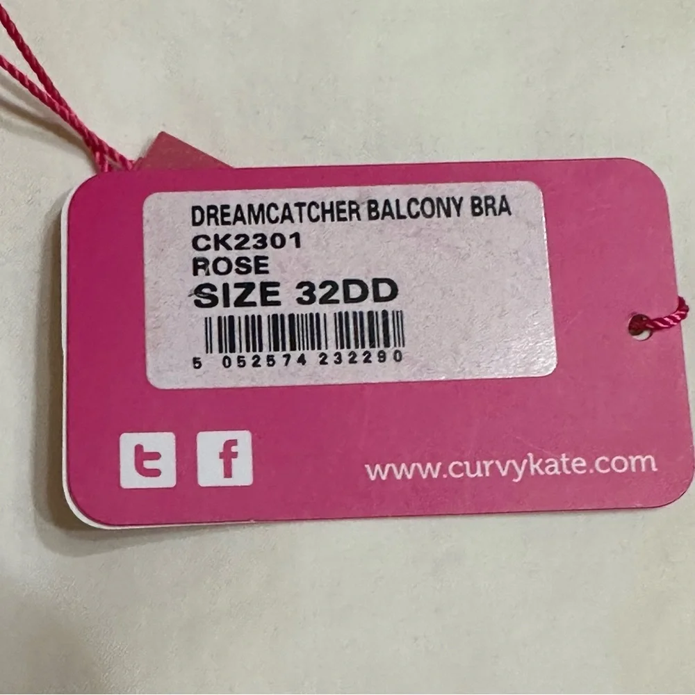 Curvy Kate Dreamcatcher Balcony Bra Rose Pink 32DD New Romantic